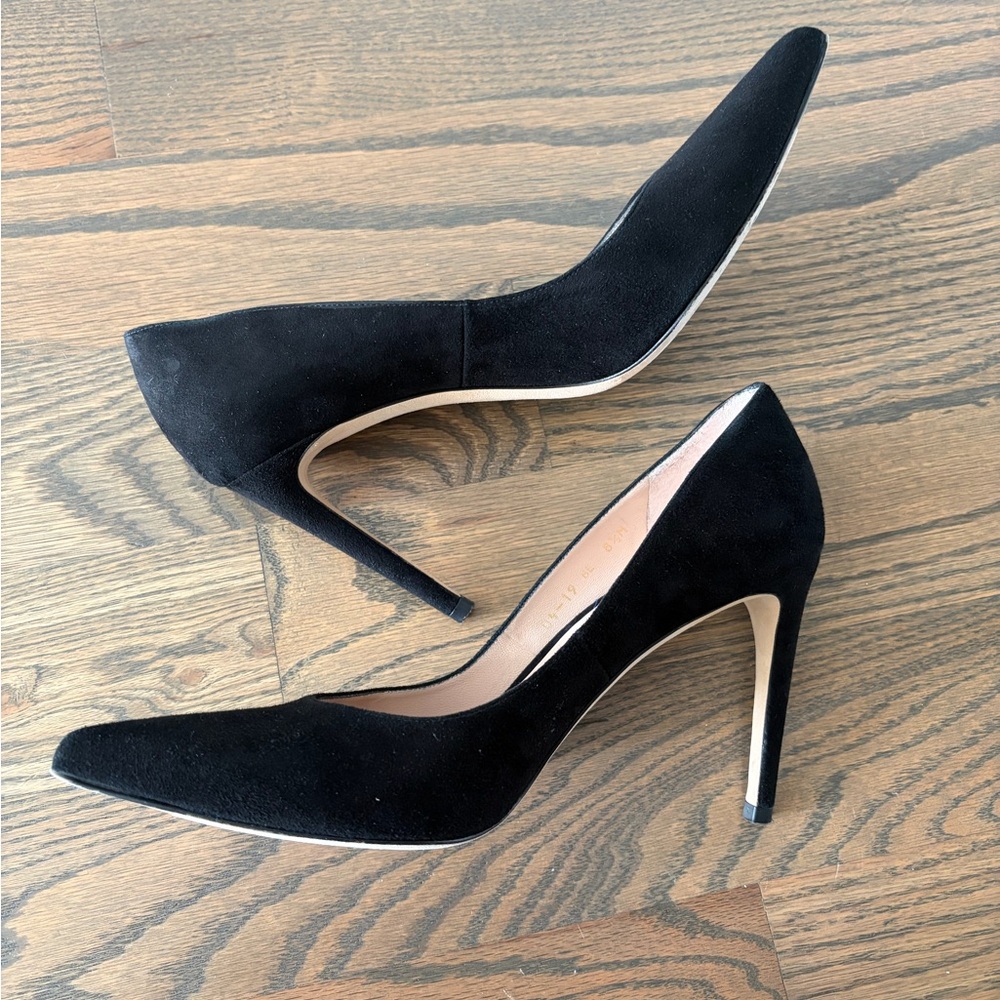 Stuart Weitzman Black Suede Heels